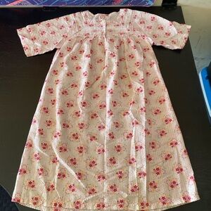 Jolie Floral Kids Nightgown - Pink and White